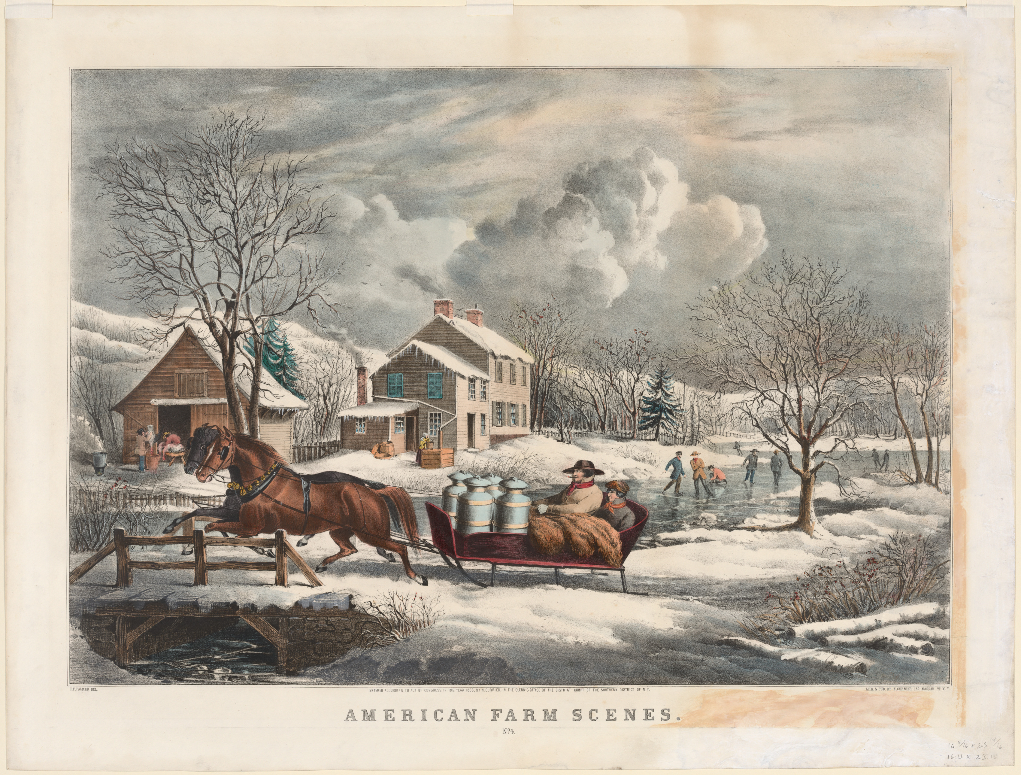 Nathaniel Currier, American Farm Scenes, Winter