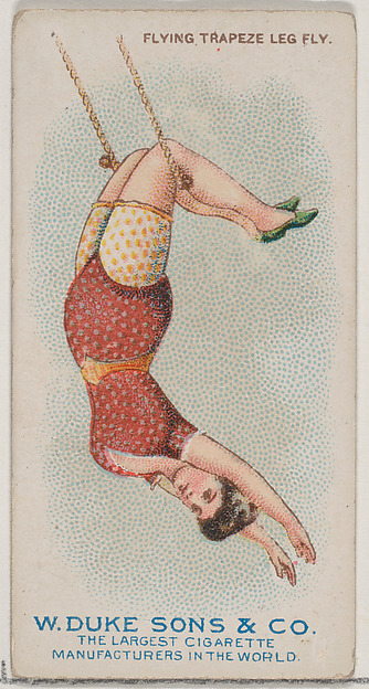 W. Duke, Sons & Co., Flying Trapeze Leg Fly, from the Gymnastic Exercises series (N77) for Duke brand cigarettes