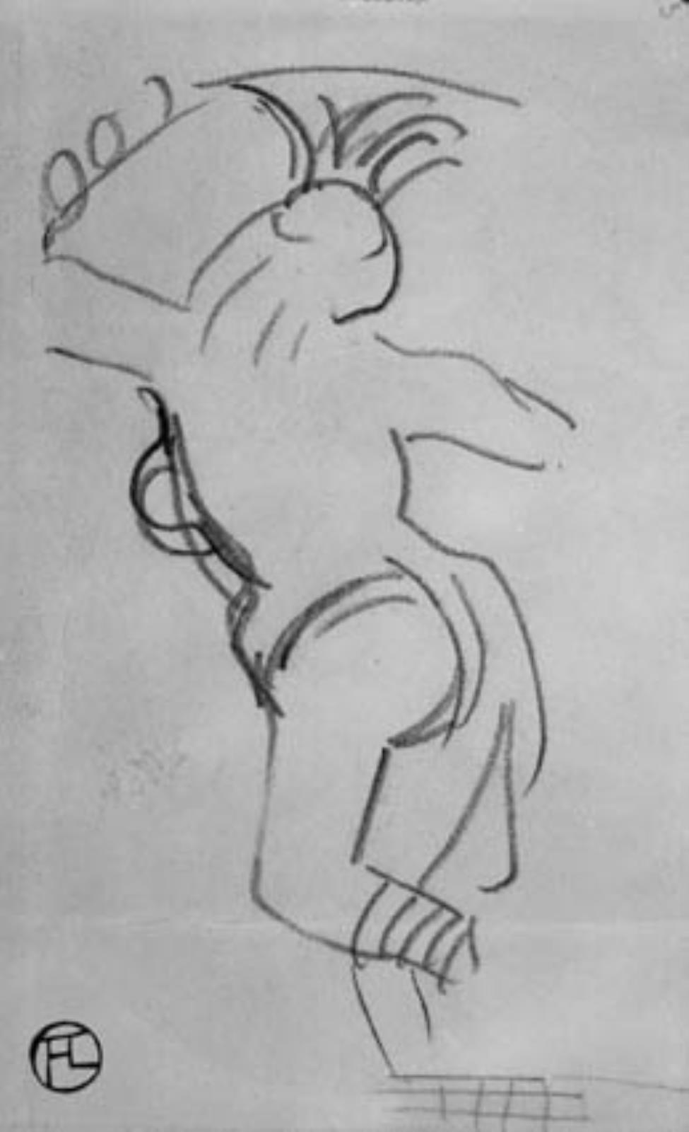 Henri de Toulouse-Lautrec, Danserinde set fra ryggen