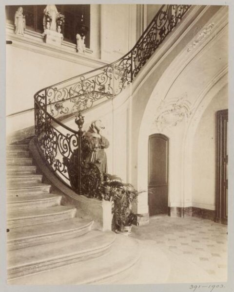 Atget, Jean-Eugène-Auguste, Staircase, Hotel d'Ecquevilly, Paris, France