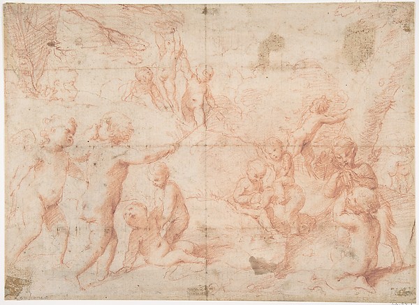 Giovanni Lanfranco, Putti and a Young Satyr at Play