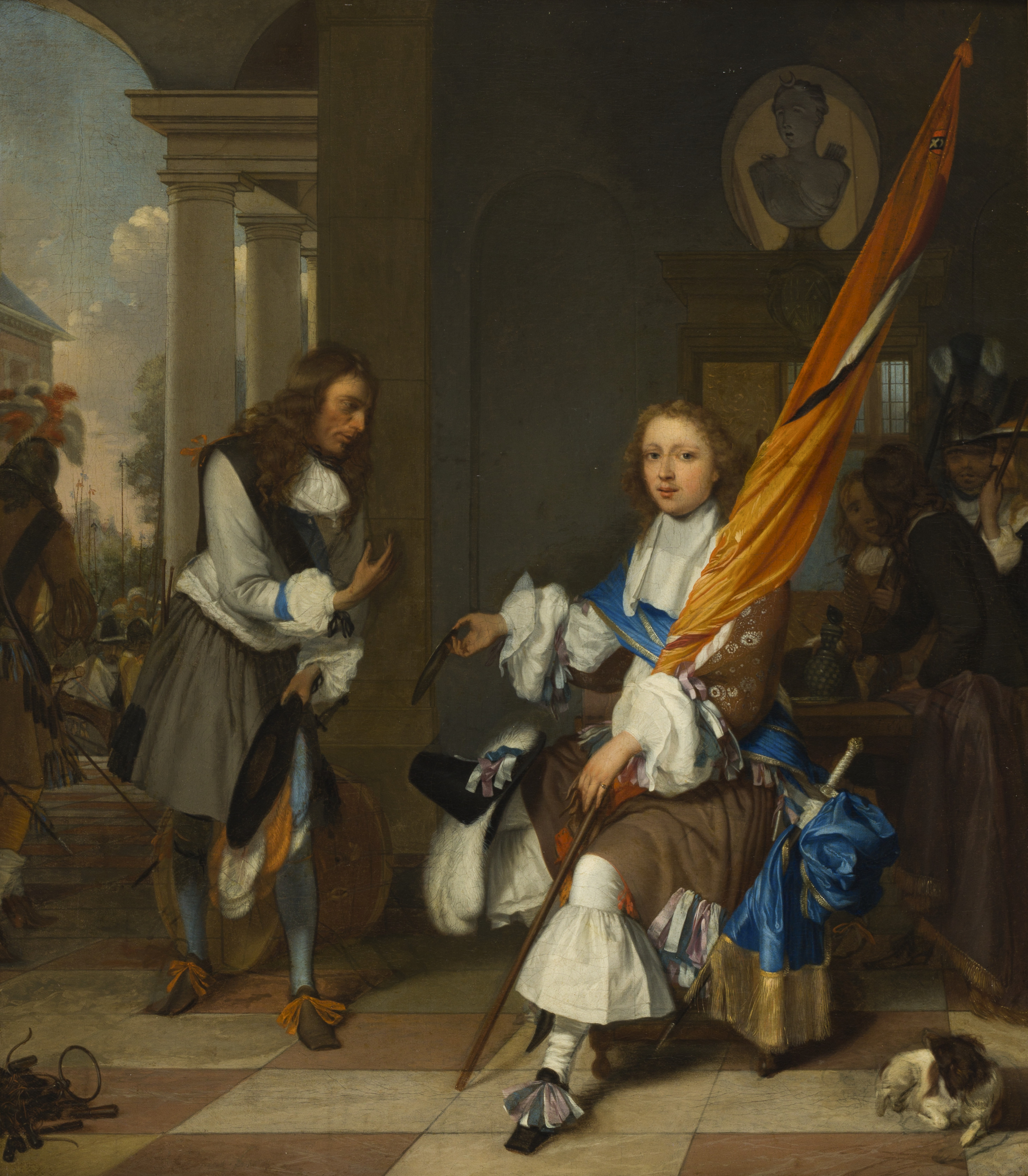 Jacob Ochtervelt, soldiers with flag