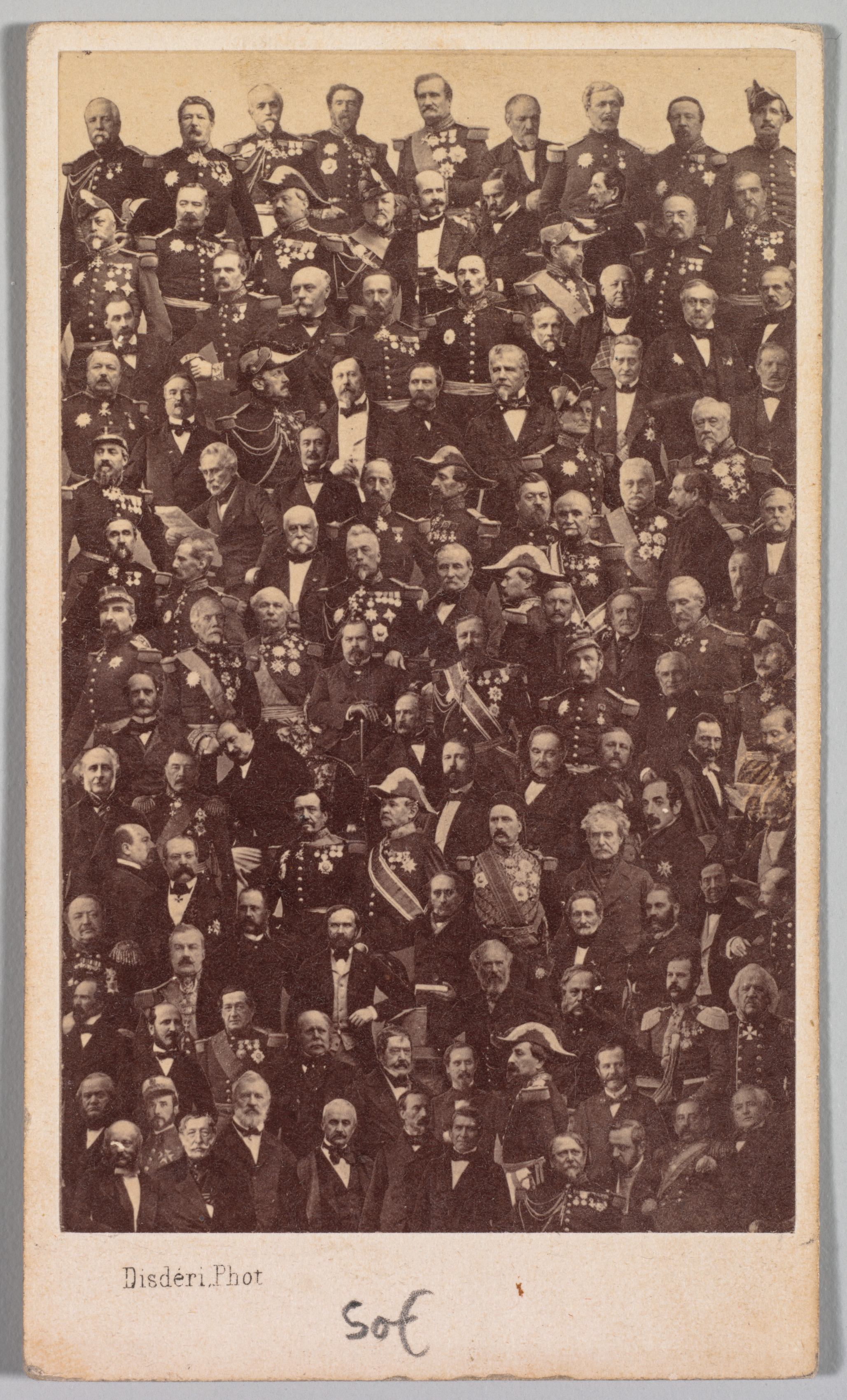 André Adolphe-Eugène Disdéri, Untitled (French Military Heroes and Political Leaders)
