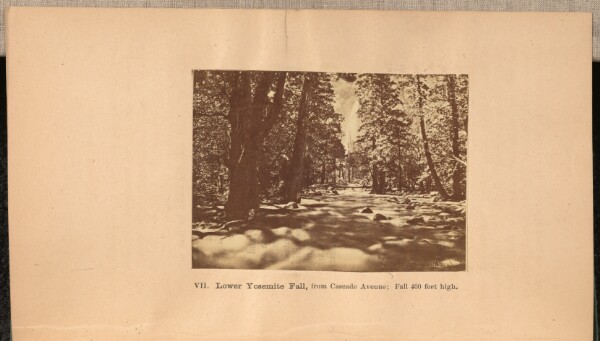 Eadweard J. Muybridge, Lower Yosemite Fall, from Cascade Avenue