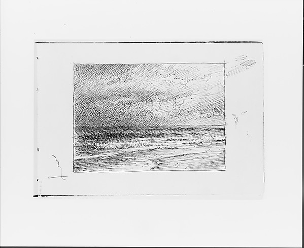 William Trost Richards, Seascape and Deluge (from Sketchbook VII)