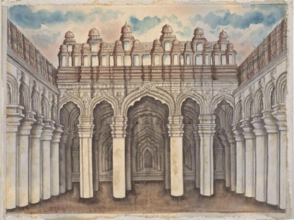Unknown, View of one end of the central court of Tirumala Nayak's Palace