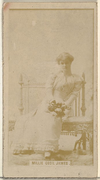 W. Duke, Sons & Co., Millie Cecil James, from the Actors and Actresses series (N145-8) issued by Duke Sons & Co. to promote Duke Cigarettes
