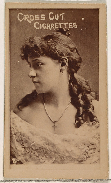 W. Duke, Sons & Co., Card Number 8, from the Actors and Actresses series (N145-1) issued by Duke Sons & Co. to promote Cross Cut Cigarettes