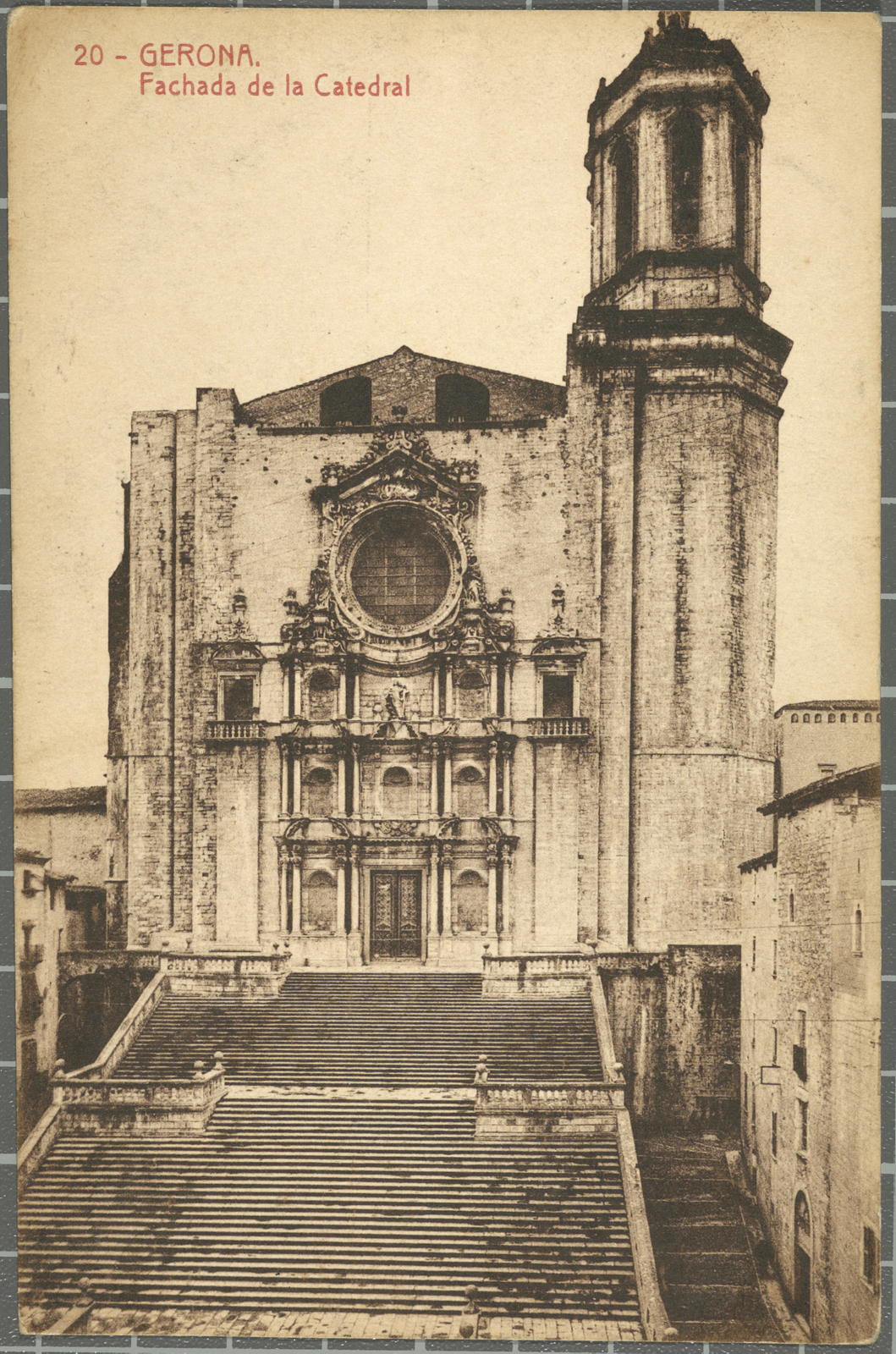 Desconegut, 20-Gerona. Fachada of the Cathedral