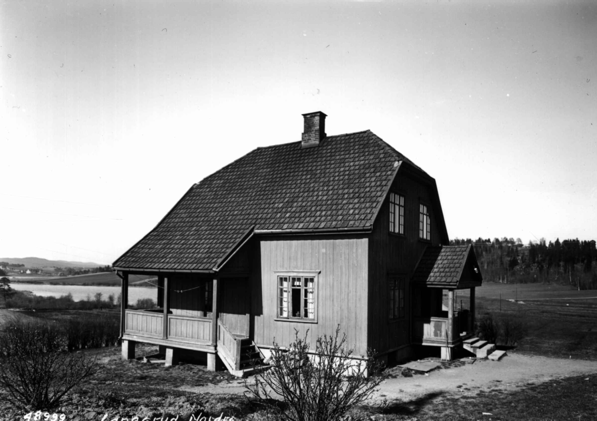 Anders Beer Wilse, Nordre Langerud gård, Oslo, Østre Aker. Våningshuset.