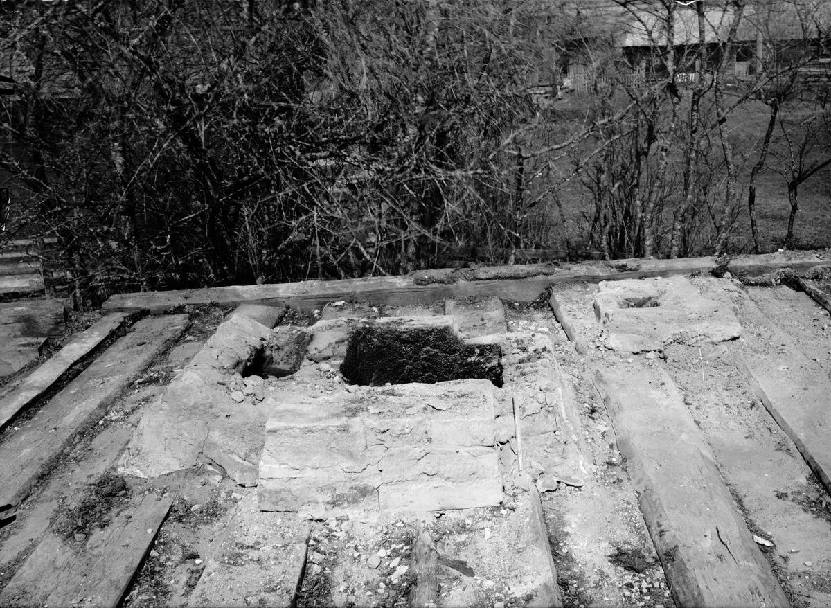 Paul Sandberg, The Kitchen Smoking Walks, Bärbystugan, Bärby, Östervåla parish, Uppland on the occasion of dismantling before the move to the open-air museum Disagården