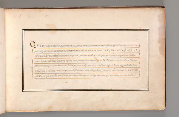 Anonymous, Calligraphic Exercise in Latin (Cursive Script)