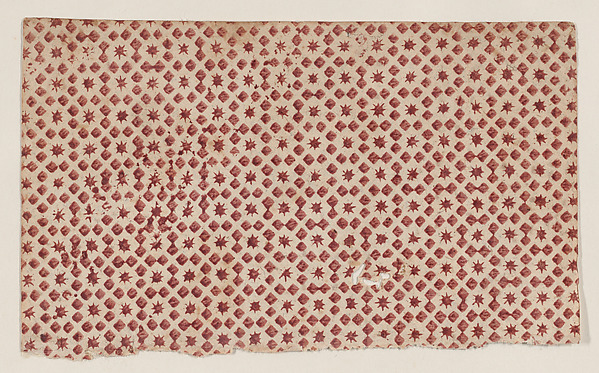 Anonymous, Sheet with overall square and star pattern