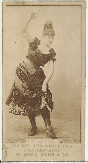 W. Duke, Sons & Co., Card Number 335, Annie Colley, from the Actors and Actresses series (N145-7) issued by Duke Sons & Co. to promote Duke Cigarettes