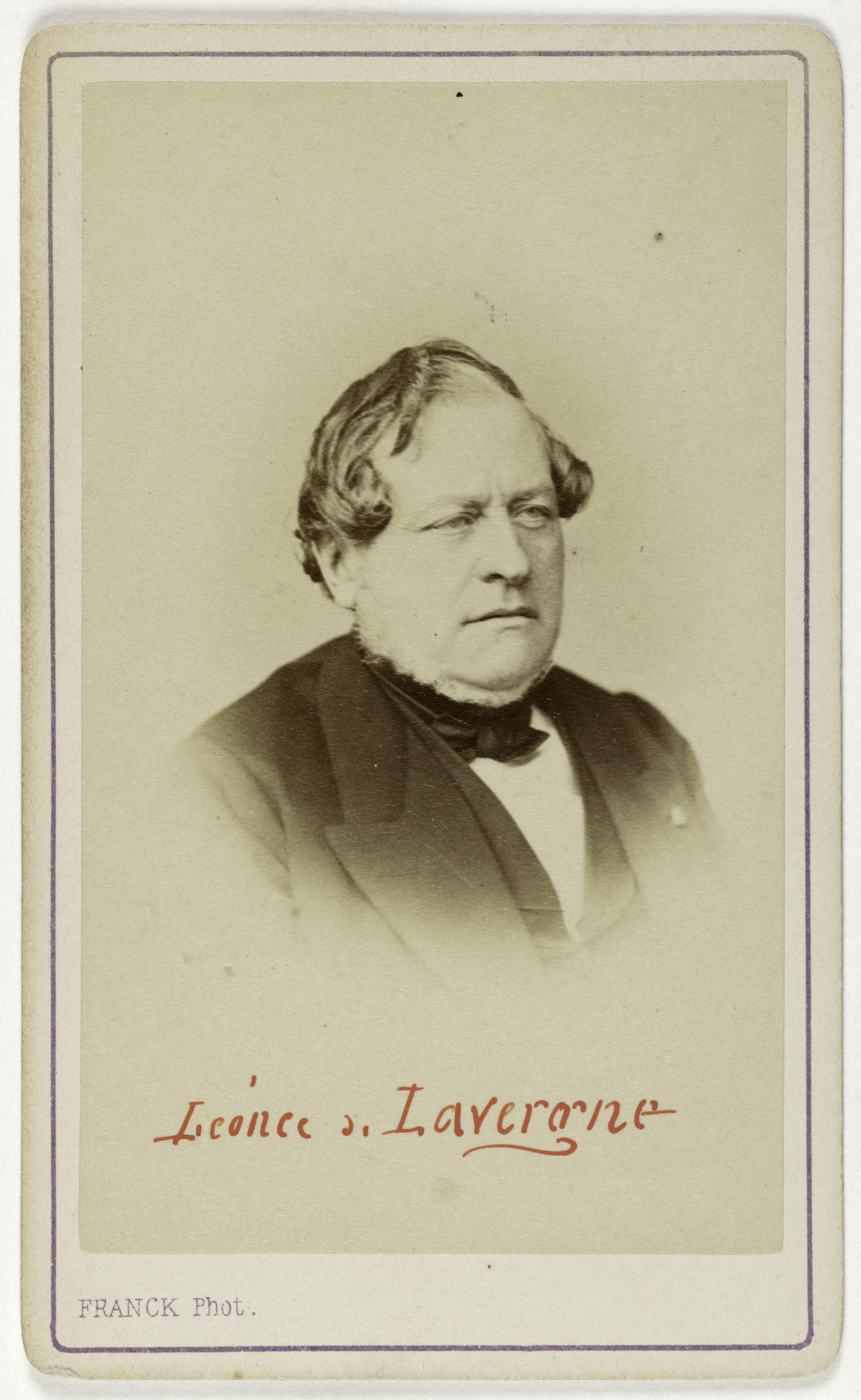 Franck, Portrait de Léonce Guilhout de La Vergne, (1809-1880), (économiste, homme politique)