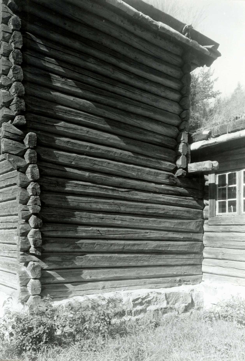 Gisle Midttun, Bjøntegård, Rendalen, Nord-Østerdal, Hedmark. Detalj av barfrøstua. Nå på Glomdalsmuseet.