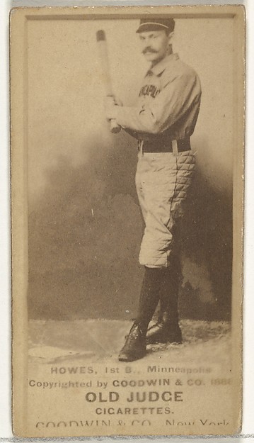 Goodwin & Company, William Hildreth "Bill" Hawes, 1st Base, Minneapolis, from the Old Judge series (N172) for Old Judge Cigarettes