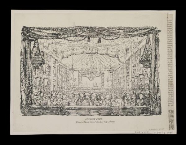 Unknown, Spanish Fete. Theatre Royal, Covent Garden. July 4th 1823.