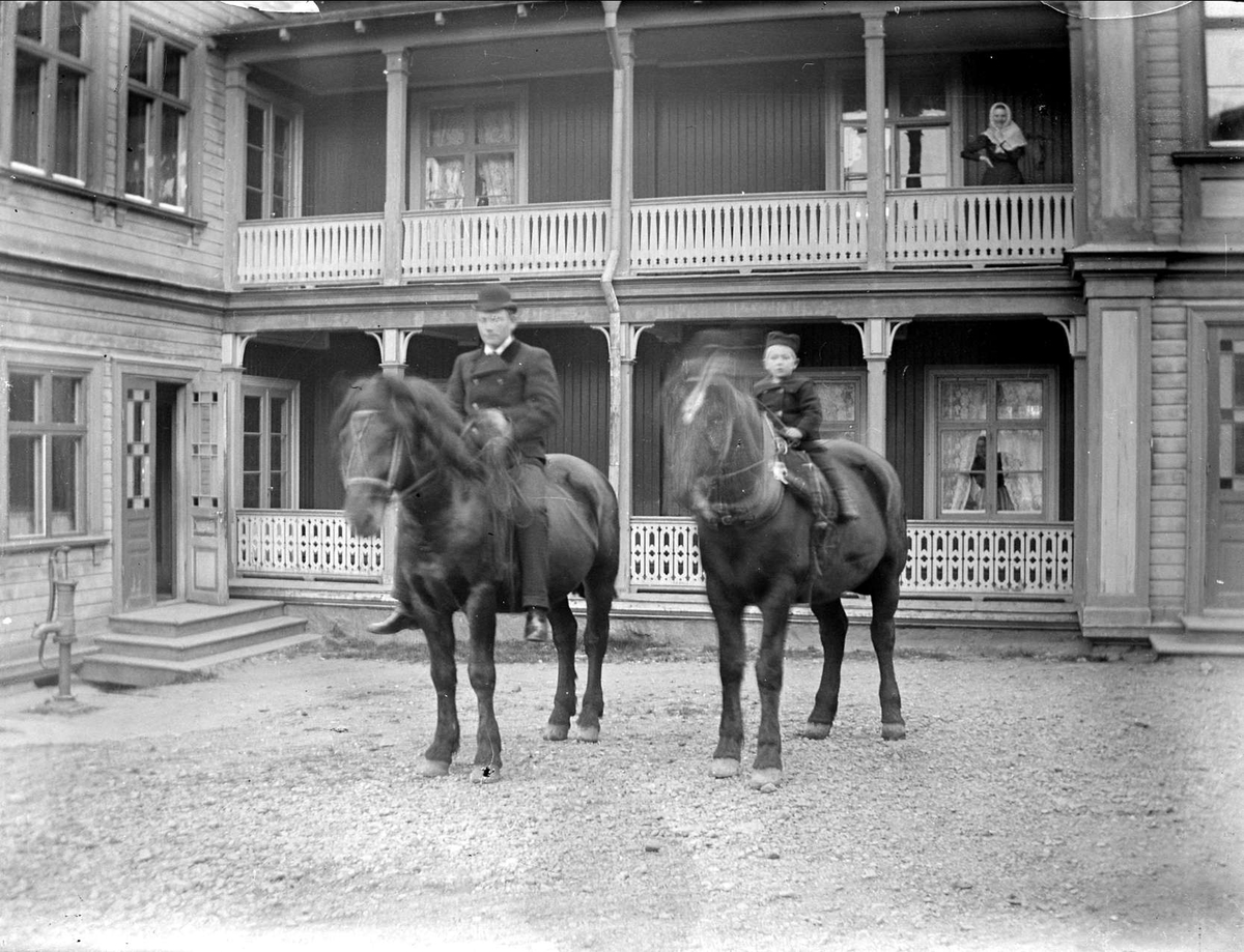 August Fredrik Schagerström, Pojke och man till häst, sannolikt Uppsala 1901