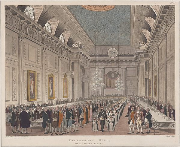 Thomas Rowlandson, Freemasons' Hall, Great Queen Street