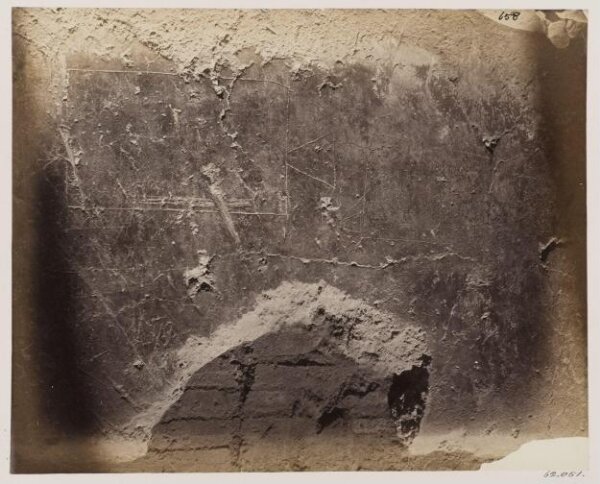 Parker, John Henry, Excavations, 1867 - Guard-house of the seventh Cohort of the Vigili, c. A.D. 230. Graffiti on the plaster of the walls.