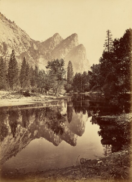 Carleton Watkins, [Mirror. The Three Brothers.]