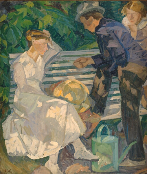 Edvard Weie, I præstens have. Christiansø