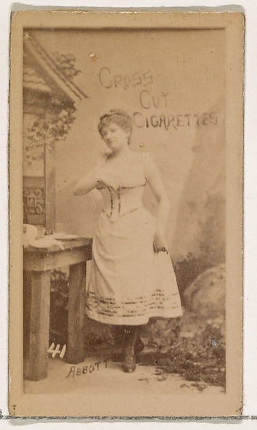 W. Duke, Sons & Co., Card Number 41, Abbott, from the Actors and Actresses series (N145-1) issued by Duke Sons & Co. to promote Cross Cut Cigarettes