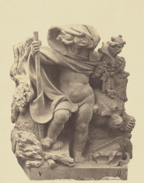 Édouard Baldus, ["L'Hiver", Sculpture by Georges Clère, Decoration of the Louvre, Paris]