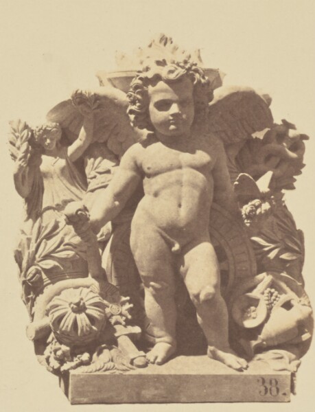 Édouard Baldus, ["La Fortune", Sculpture by Etienne Montagny, Decoration of the Louvre, Paris]