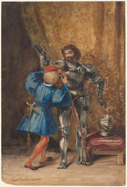 Eugène Delacroix, Goetz von Berlichingen Being Dressed in Armor by His Page George