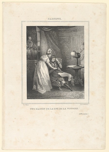 Marie-Alexandre Alophe, Une maison de la rue de la Victoire, from "L'Artiste"