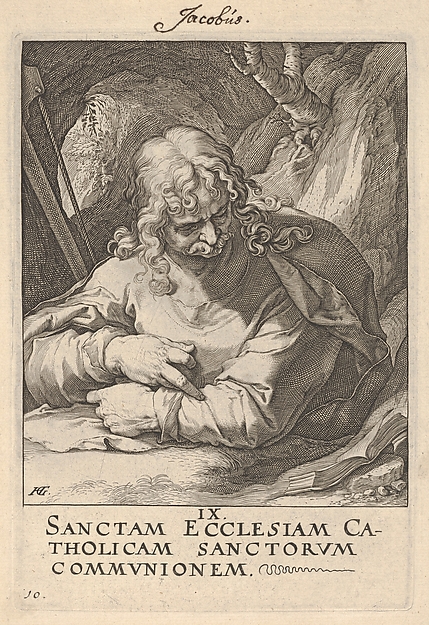 Hendrick Goltzius, St. James the Less, from "Christ, the Apostles and St. Paul with the Creed"