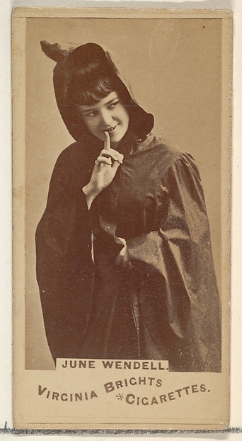Allen & Ginter, June Wendell, from the Actors and Actresses series (N45, Type 1) for Virginia Brights Cigarettes