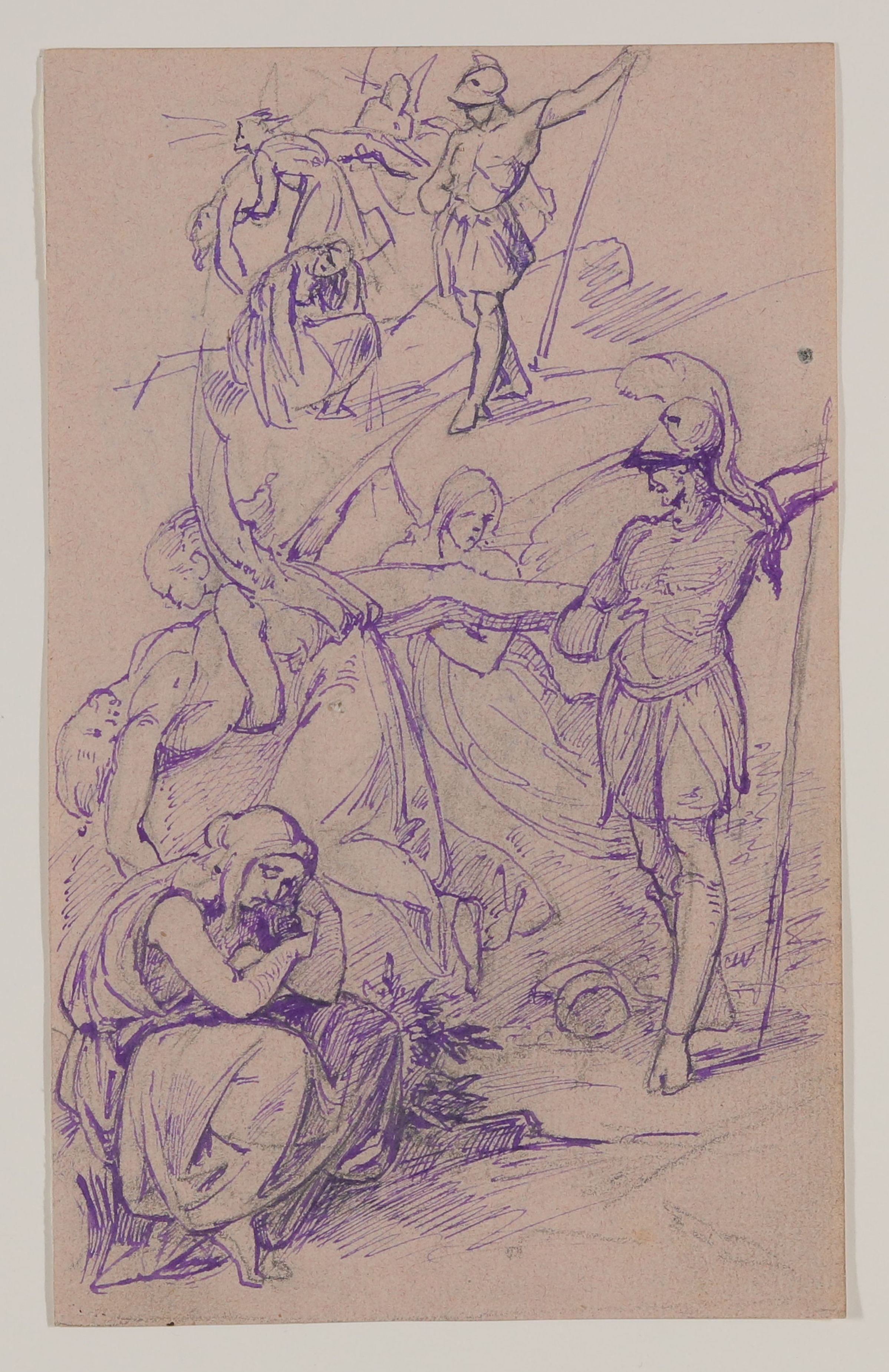 Friedrich Preller (der Ältere), Der Leichnam des Hektor [Entwurf zu einem Illustrationszyklus mit Szenen aus Homers "Ilias"]