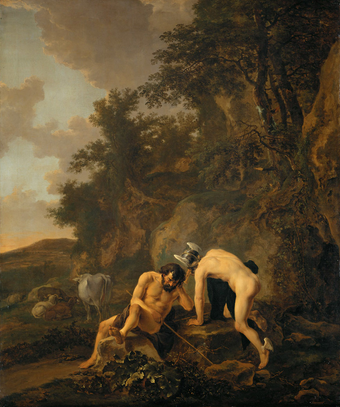 Jan Both, Southern rocky landscape with Mercury and Argus