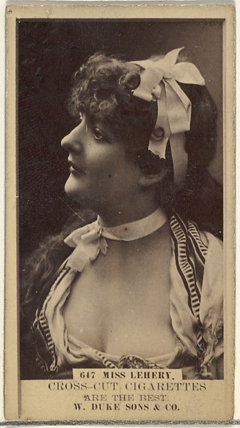 W. Duke, Sons & Co., Card Number 647, Miss Lehery, from the Actors and Actresses series (N145-3) issued by Duke Sons & Co. to promote Cross Cut Cigarettes
