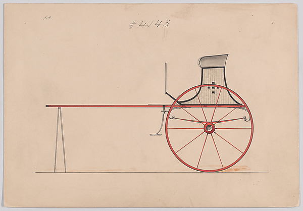 Brewster & Co., Design for Dog Cart or 2 Wheeler, no. 4143