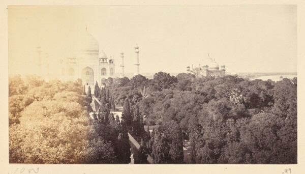 Samuel Bourne, Agra; View from the Top of the Taj Entrance Gate