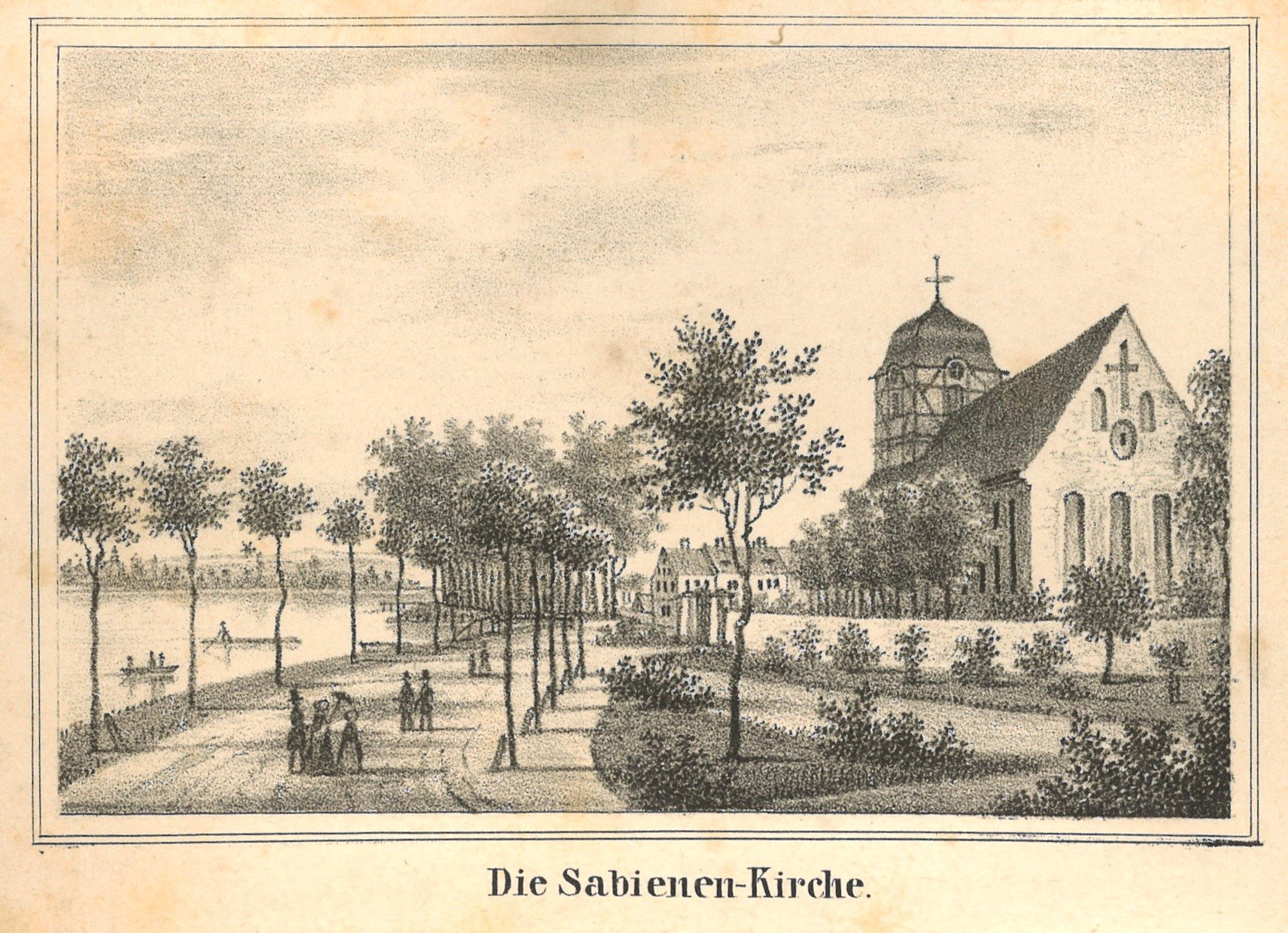 Gustav Frank (Lithograf), Prenzlau: Sabinenkirche von Osten