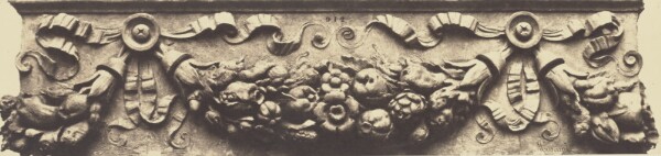 Édouard Baldus, [Detail of the Decoration of the First Floor, Pavillon de Turgot, Louvre, Paris]