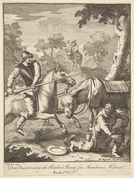 William Hogarth, The Adventure of Mambrino's Helmet (Six Illustrations for Don Quixote)