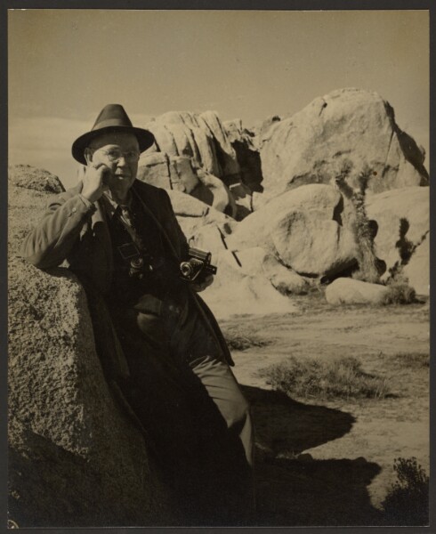Louis Fleckenstein, [Portrait of Fleckenstein with Camera]
