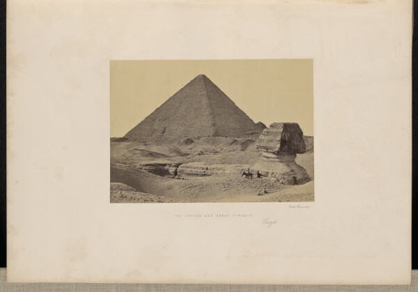 Francis Frith, The Sphynx and Great Pyramid, Geezeh