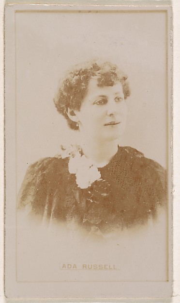 Kinney Brothers Tobacco Company, Ada Russell, from the Actresses series (N245) issued by Kinney Brothers to promote Sweet Caporal Cigarettes