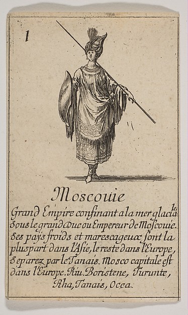 Stefano della Bella, Moscovie, from "Jeu de la Géographie"