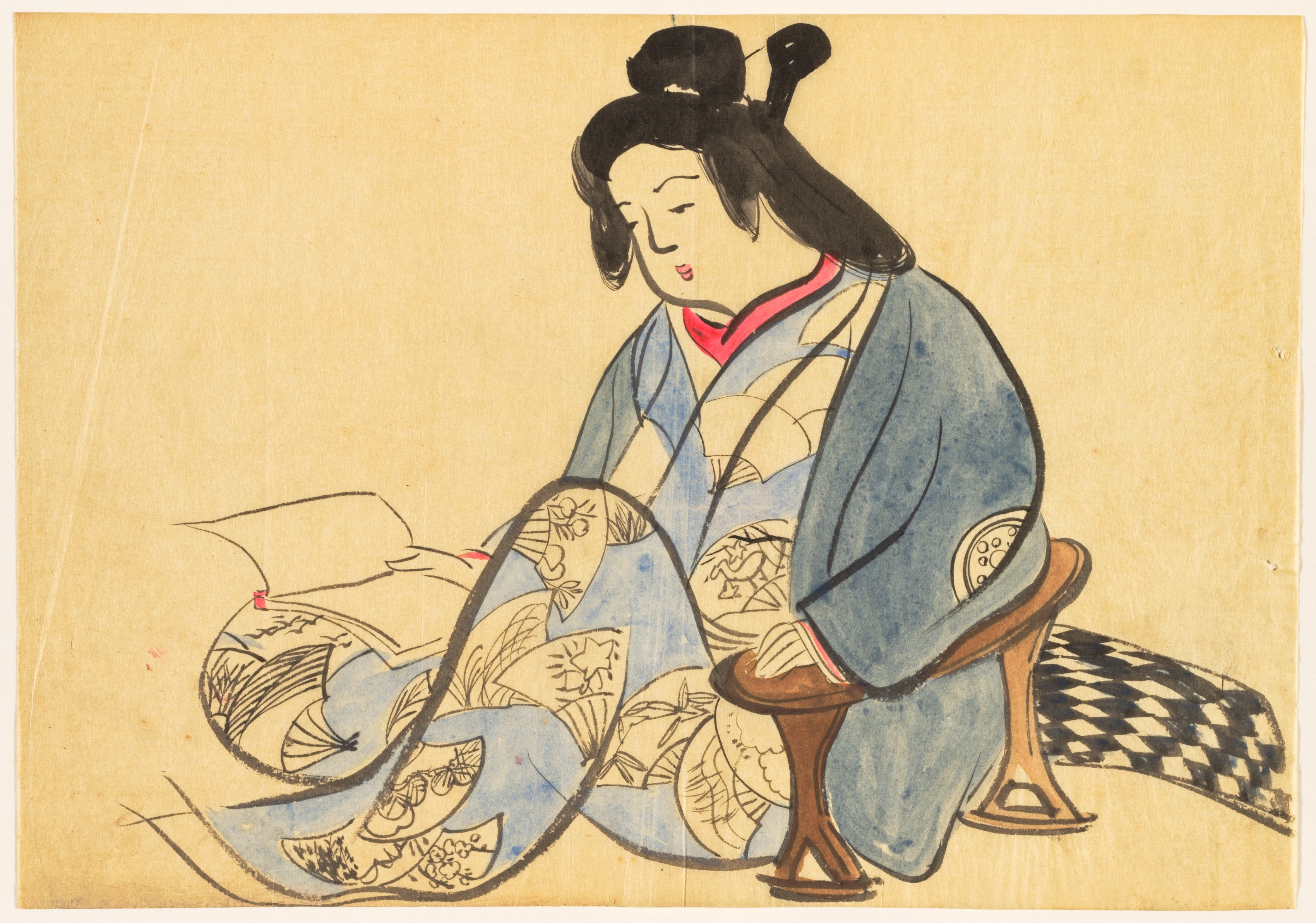 Kamisaka Sekka, Flowers of a Hundred Worlds (Momoyogusa): Idleness (Tsurezure)