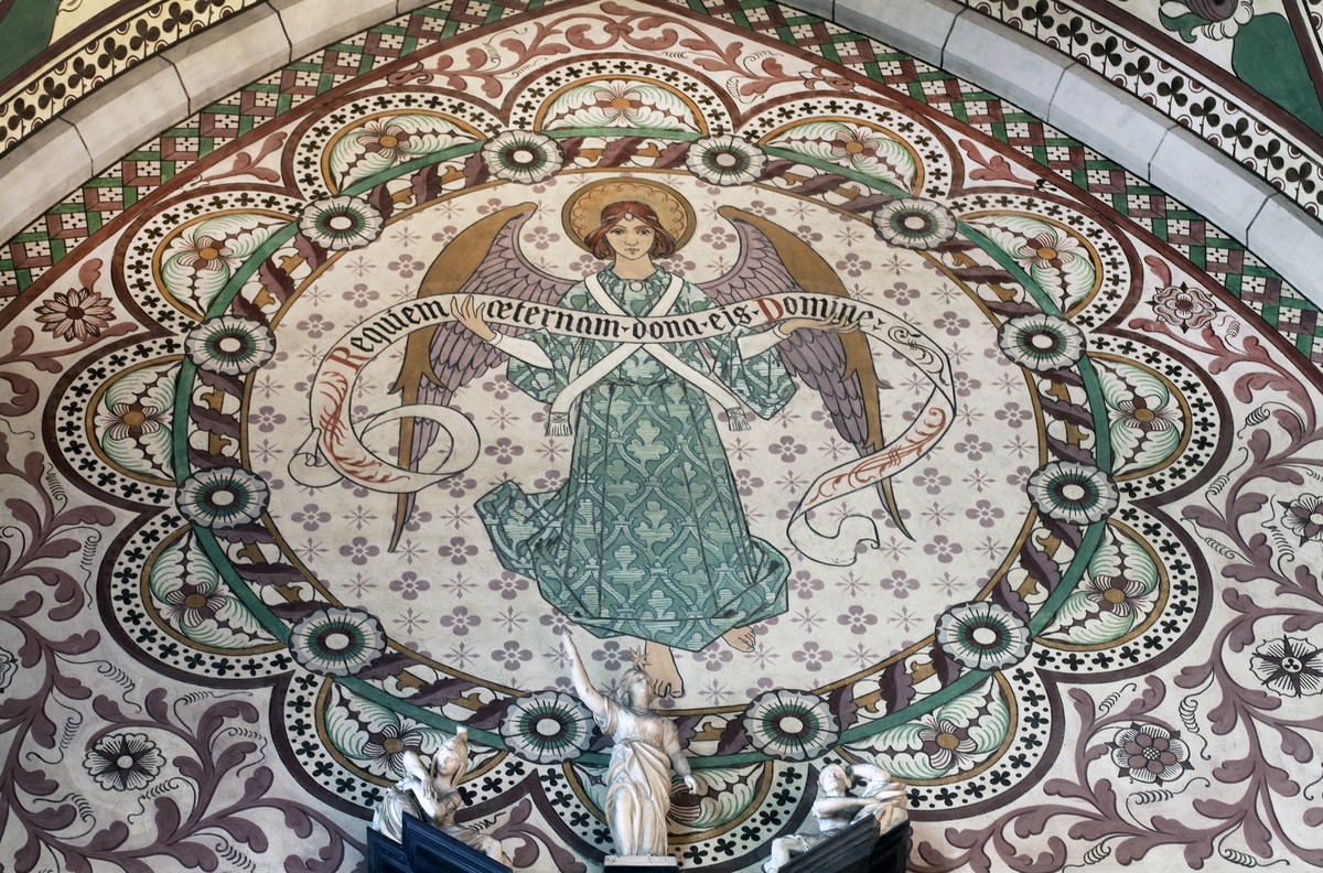 Olle Norling, Angel with a Language Band, the Western Wall in Sturekor, Uppsala Cathedral, Uppsala 2013