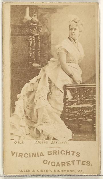 Allen & Ginter, Card 405, Belle Brush, from the Actors and Actresses series (N45, Type 1) for Virginia Brights Cigarettes