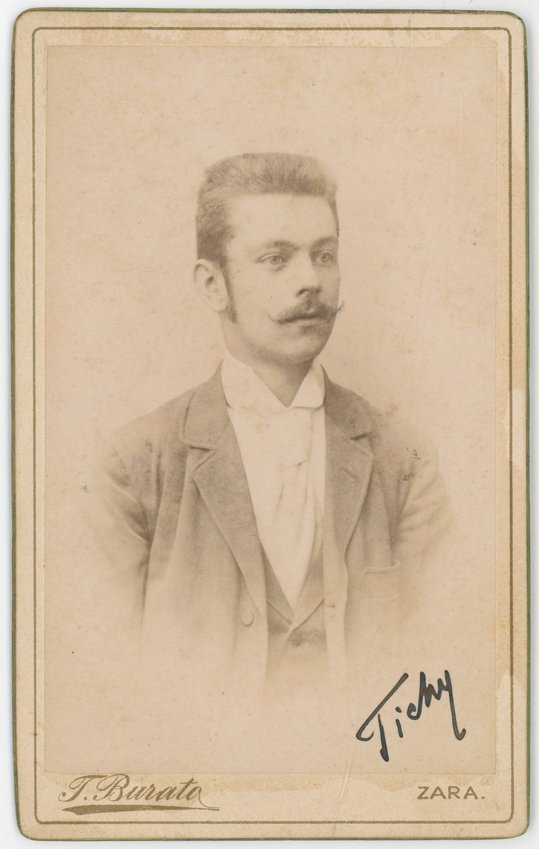 Tomaso (1840-03-27––1910-01-17) Burato, Mladić s brkovima